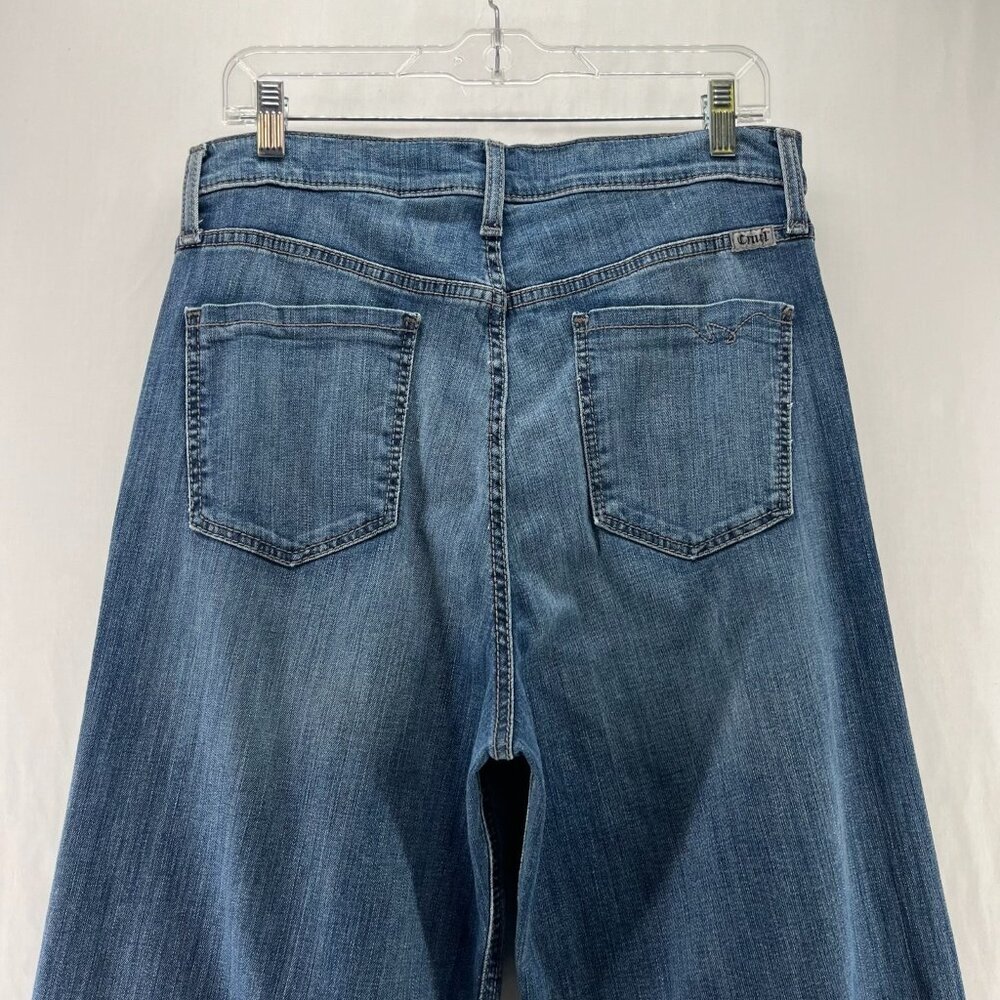 Cruel Denim Skylar Wide Leg Jeans Womens 31 High Rise Distressed Button Fly Blue - Picture 6 of 11